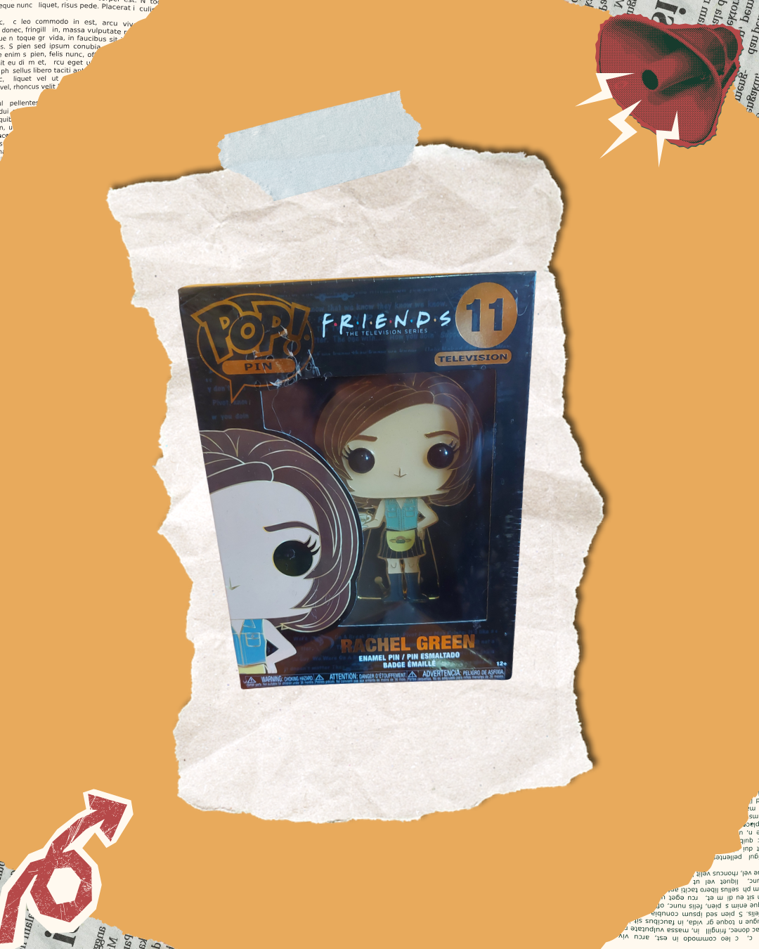FUNKO POP PINS FRIENDS RACHEL